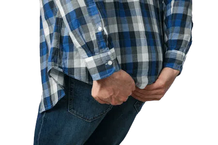 Someone holding their butt from the pain of a hemorrhoid.